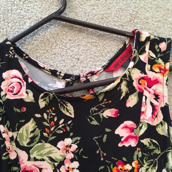 Floral semi-fitted mini dress - Picture 4 of 5